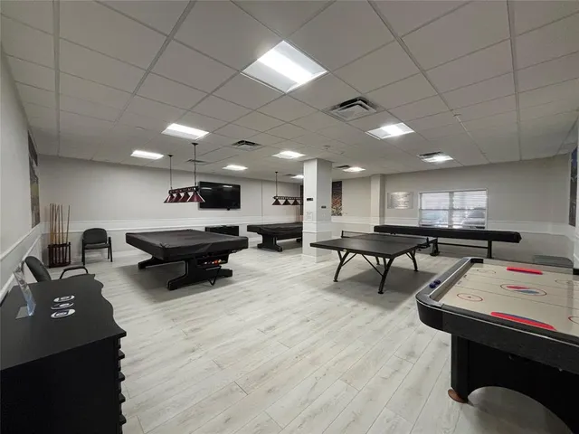 a room with furniture and a table