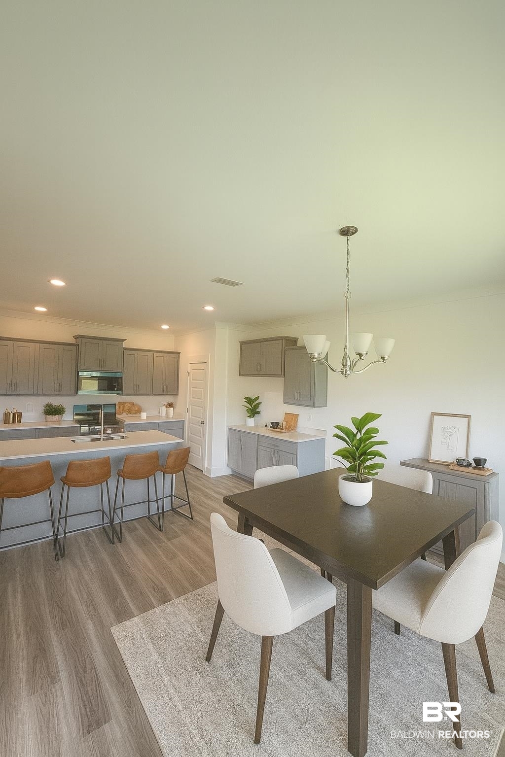 149 Preston Way Gulf Shores, AL 36542 - Photo 3 of 39 Dining area featuring light wood-style floors, a chandelier, and recessed lighting
