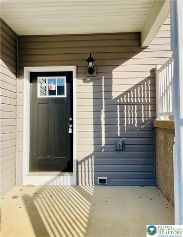 a view of a door of the house
