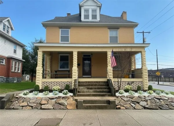 a front view of a house
