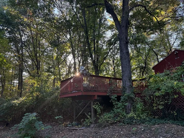 a view of house with trees in the background