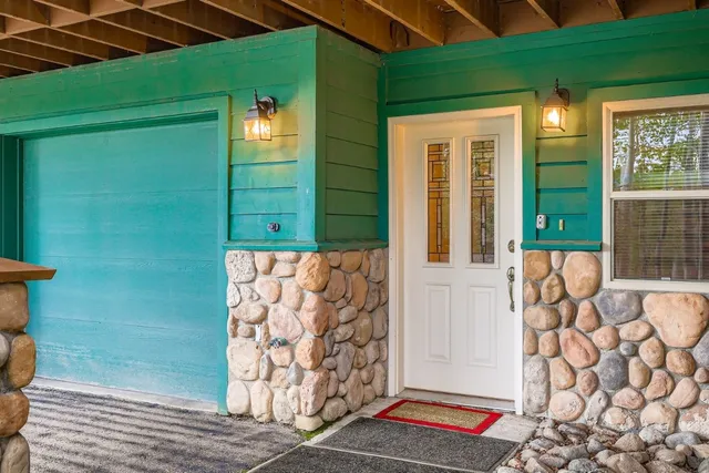 a view of front door of house