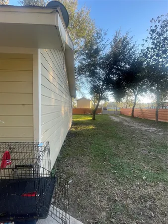 a backyard of a house