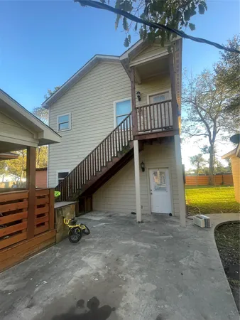 a view of an chairs in the patio