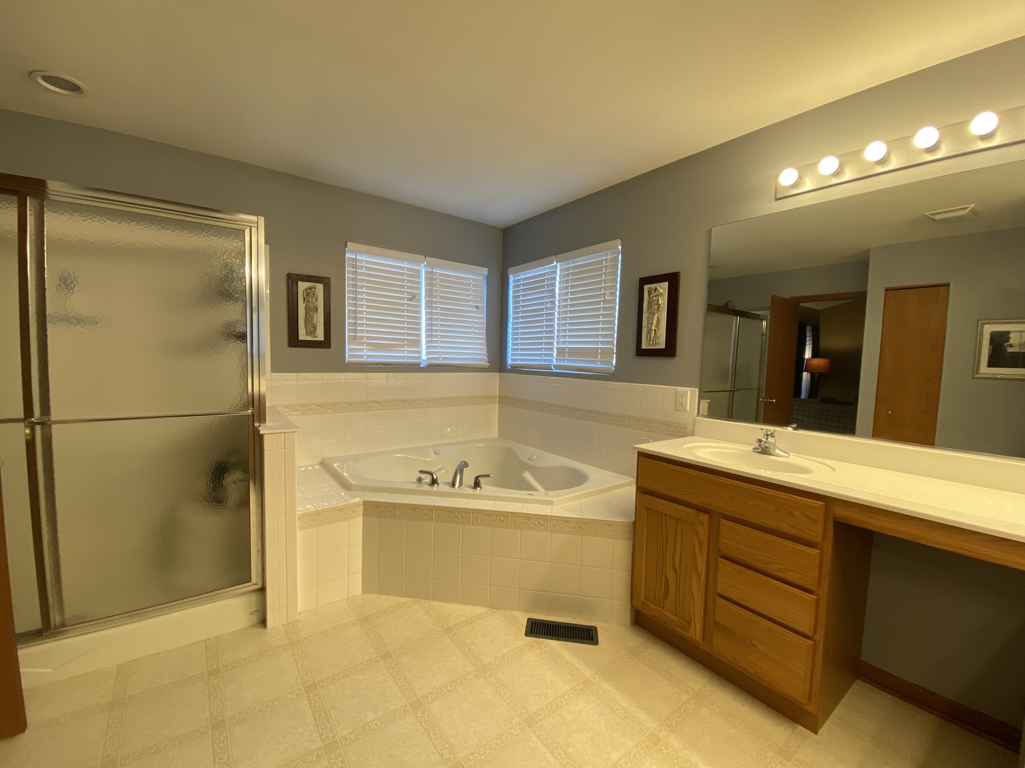 215 Wilkins Road Sycamore, IL 60178 - Photo 18 of 28 a bathroom with a tub sink and mirror