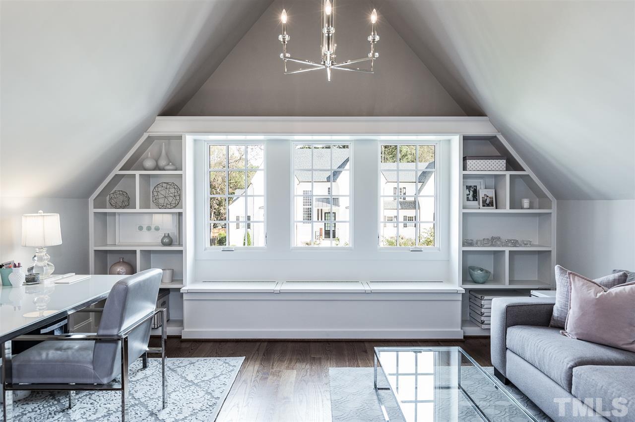 5417 Winding View Lane Raleigh, NC 27615 - Photo 21 of 30 This gorgeous office features lovely architectural details and built-ins.