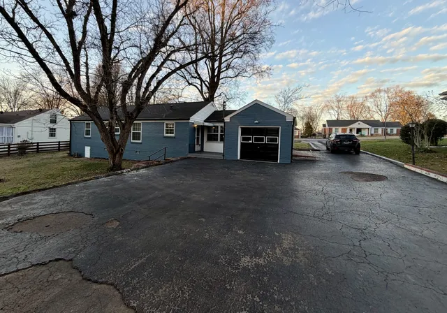 a view of road with trees