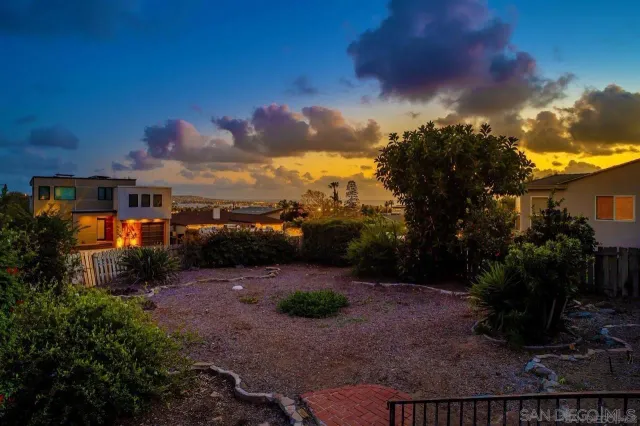 a view of a backyard