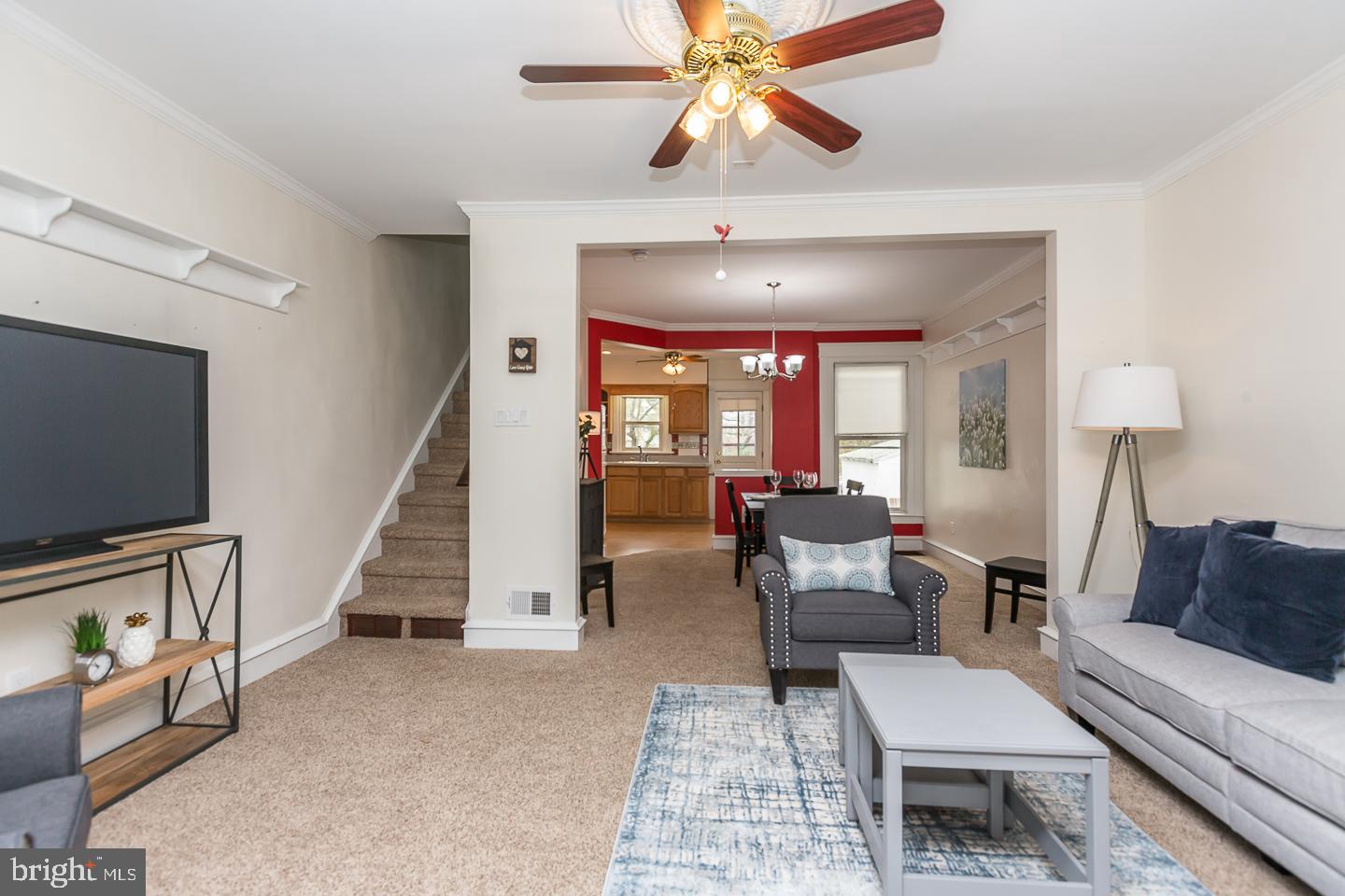 1469 Lawrence Road Havertown, PA 19083 - Photo 8 of 23 a living room with furniture and a flat screen tv