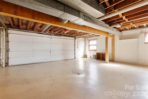 a view of a indoor garage