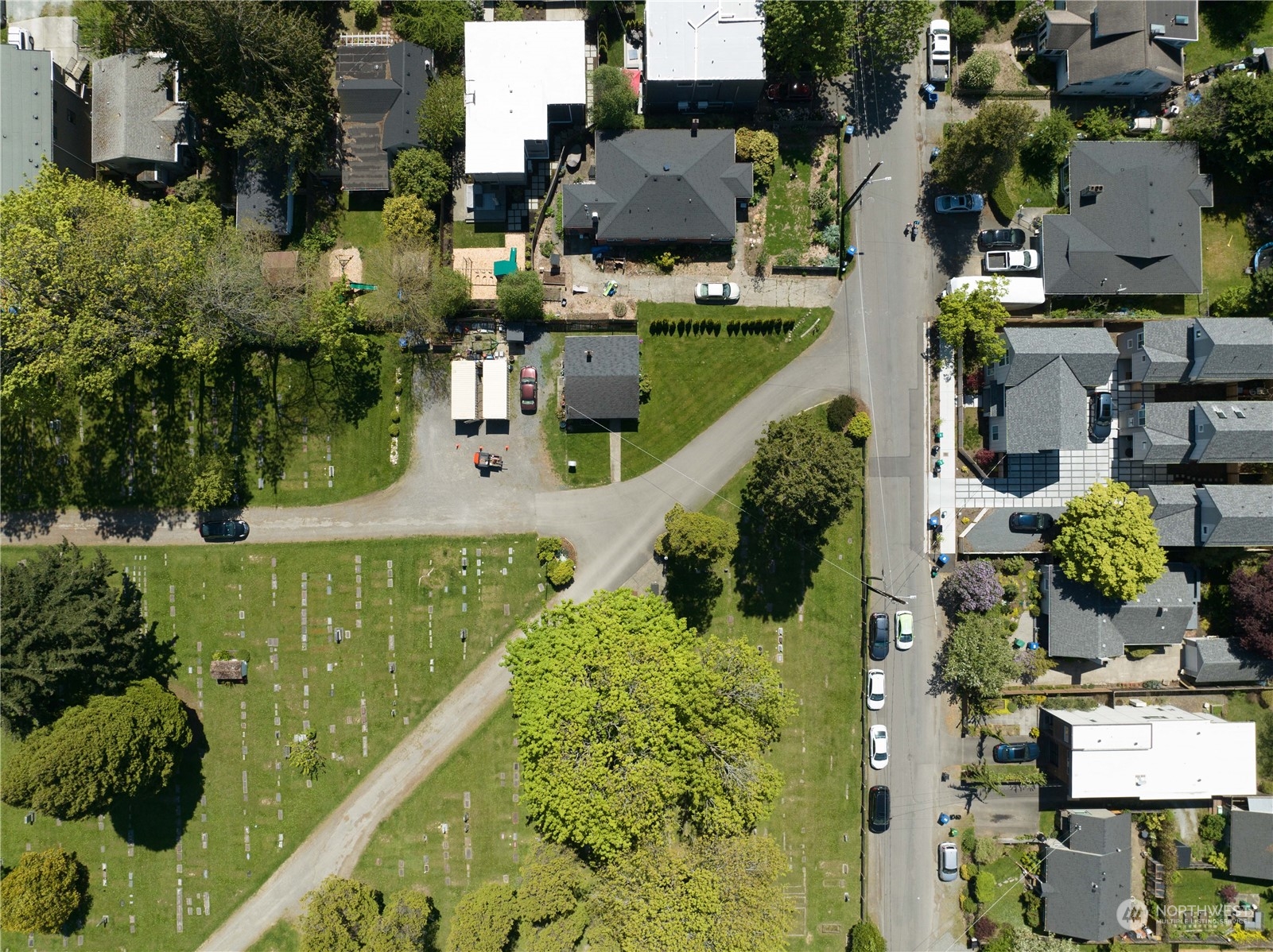 8712 12th Avenue Northwest Seattle, WA 98117 - Photo 3 of 9 an aerial view of houses with outdoor space