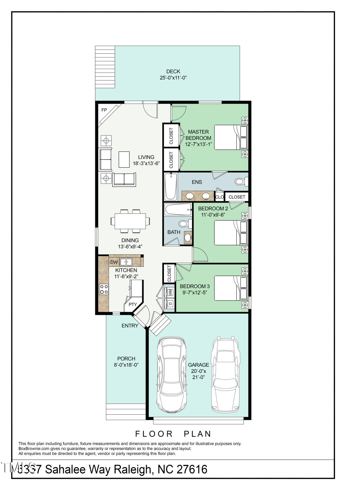 5337 Sahalee Way Raleigh, NC 27604 - Photo 10 of 10 Floor Plan - Please note that W/D is currently located in garage. Originally located as shown.