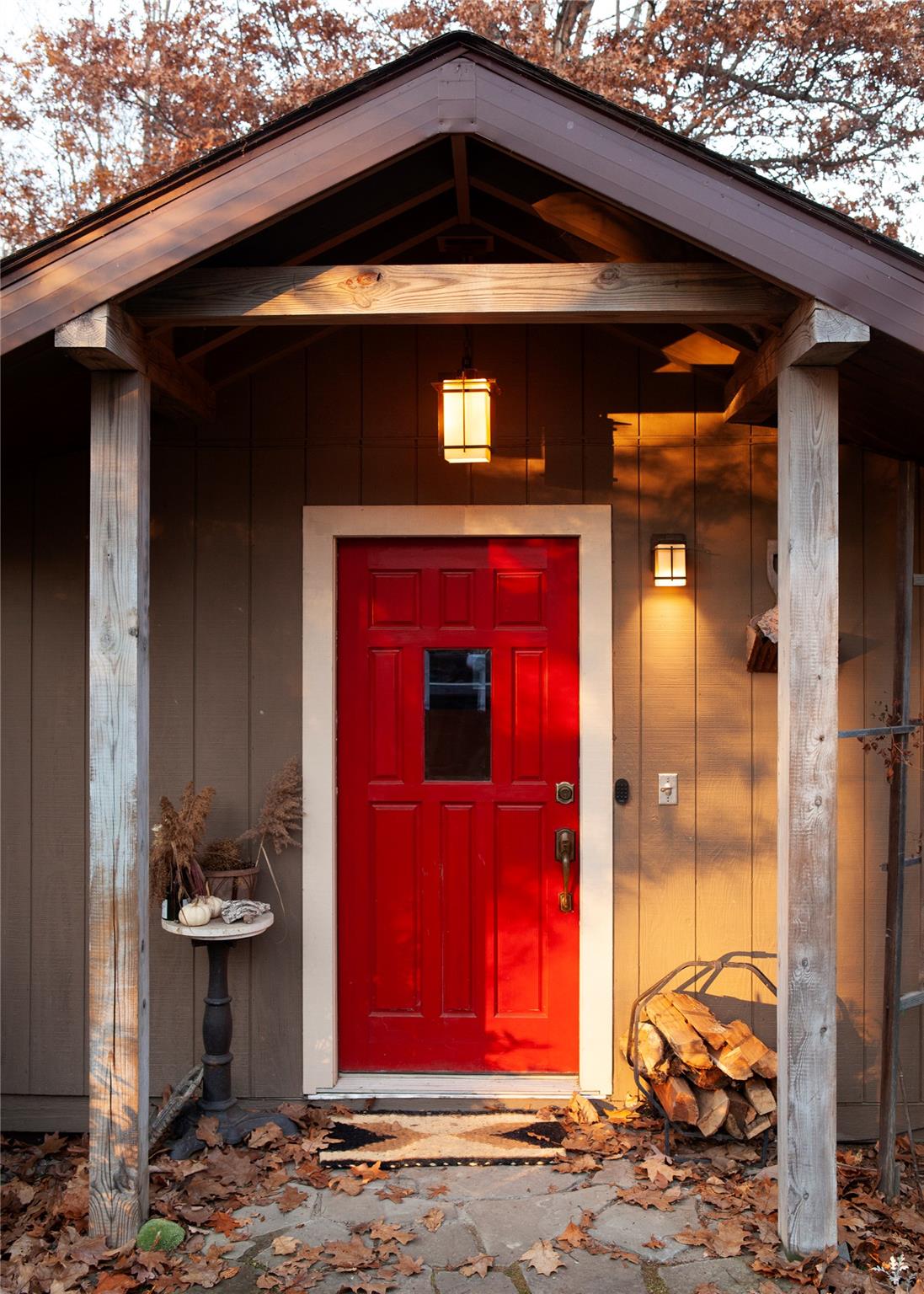 a front view of a house