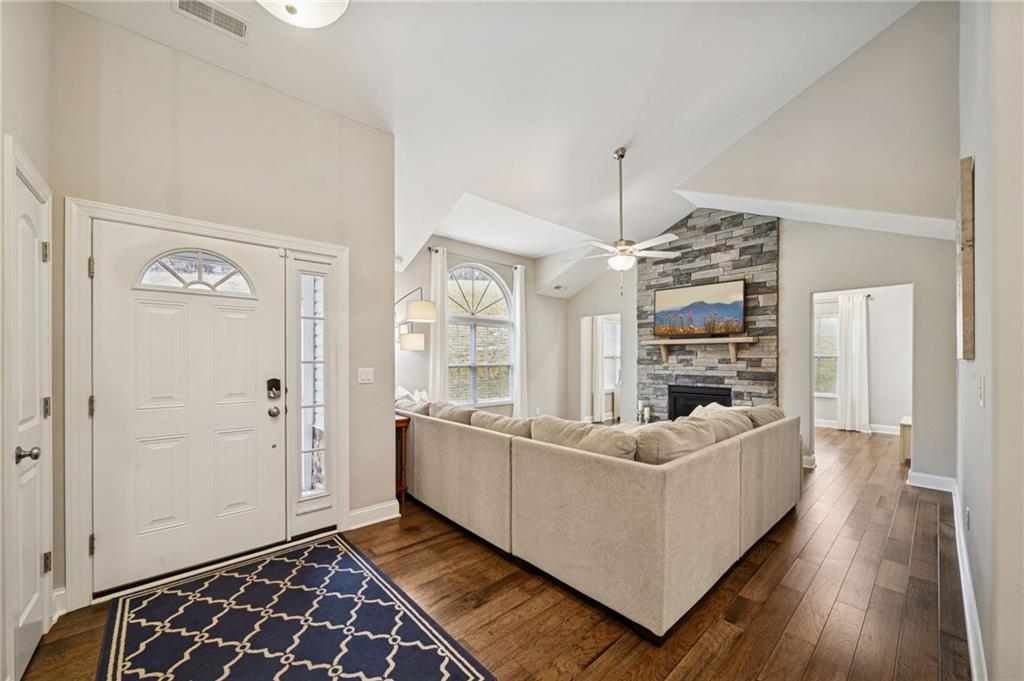 336 Saddlebrook Road Gibsonia, PA 15044 - Photo 8 of 35 a living room with furniture and a chandelier