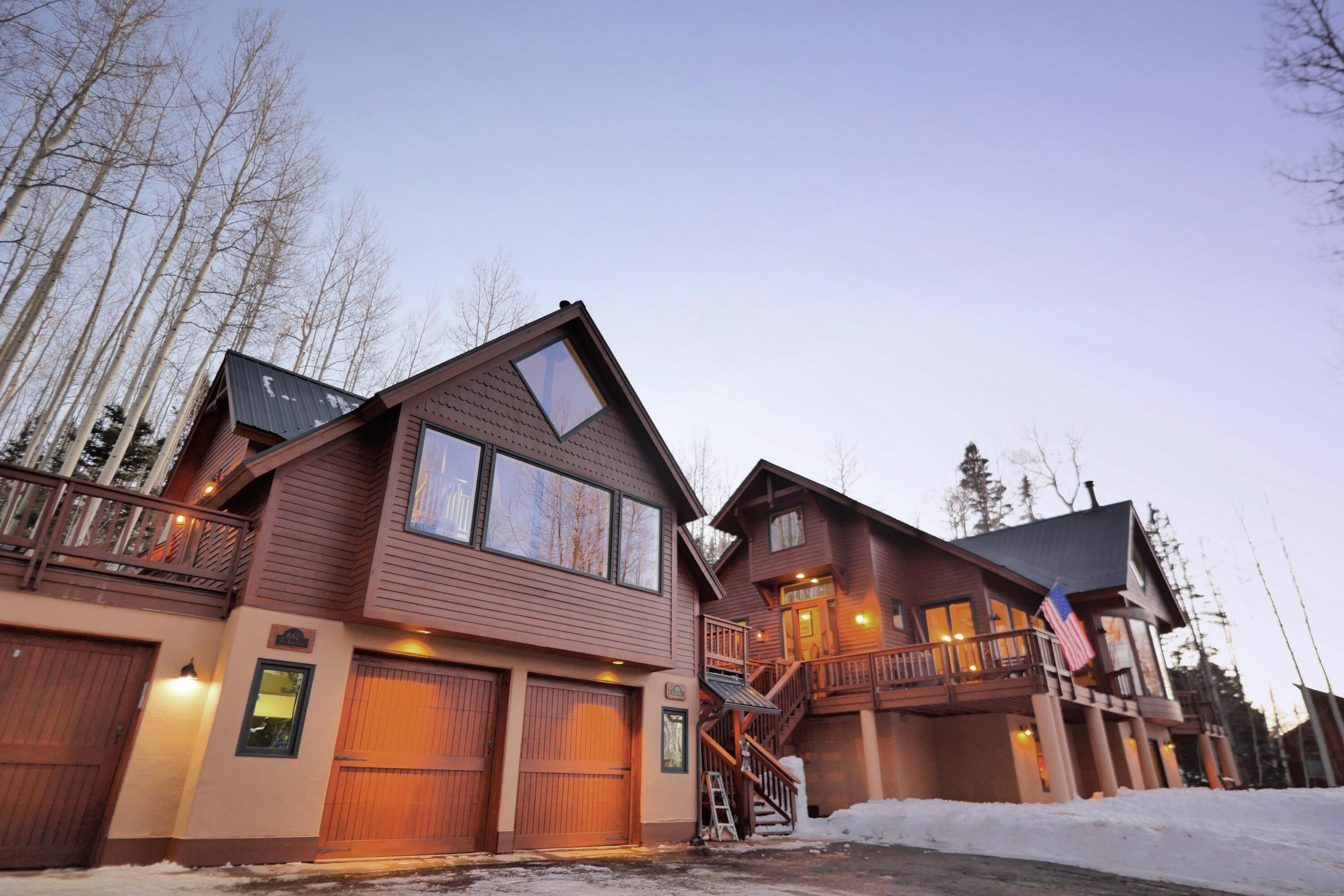 662 Fox Farm Road Telluride, CO 81435 - Photo 2 of 64 Guest House & Main from NE Driveway