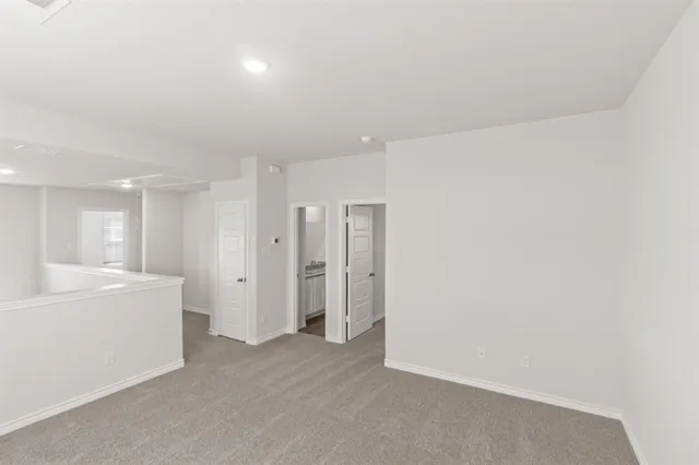 a view of a bathtub in a room