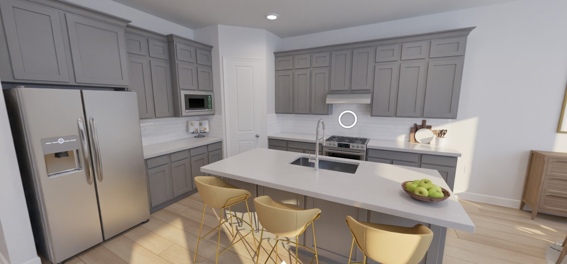 31119 Riley Hts Drive Fulshear, TX 77441 - Photo 21 of 34 a kitchen with stainless steel appliances a refrigerator sink and microwave