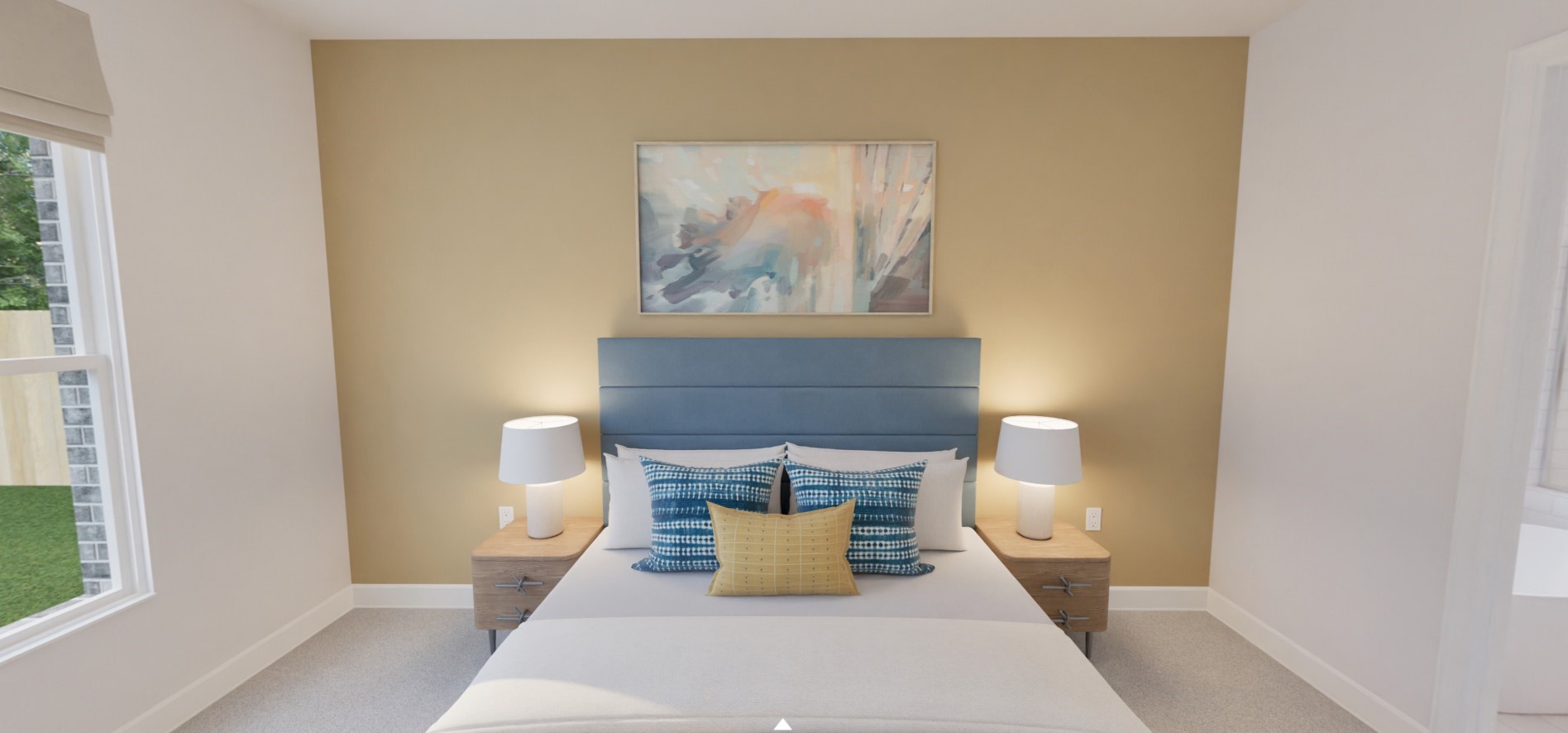 31119 Riley Hts Drive Fulshear, TX 77441 - Photo 24 of 34 a bed room with a bed and a painting on the wall