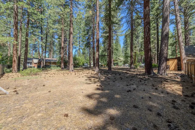 a view of outdoor space with deck and trees