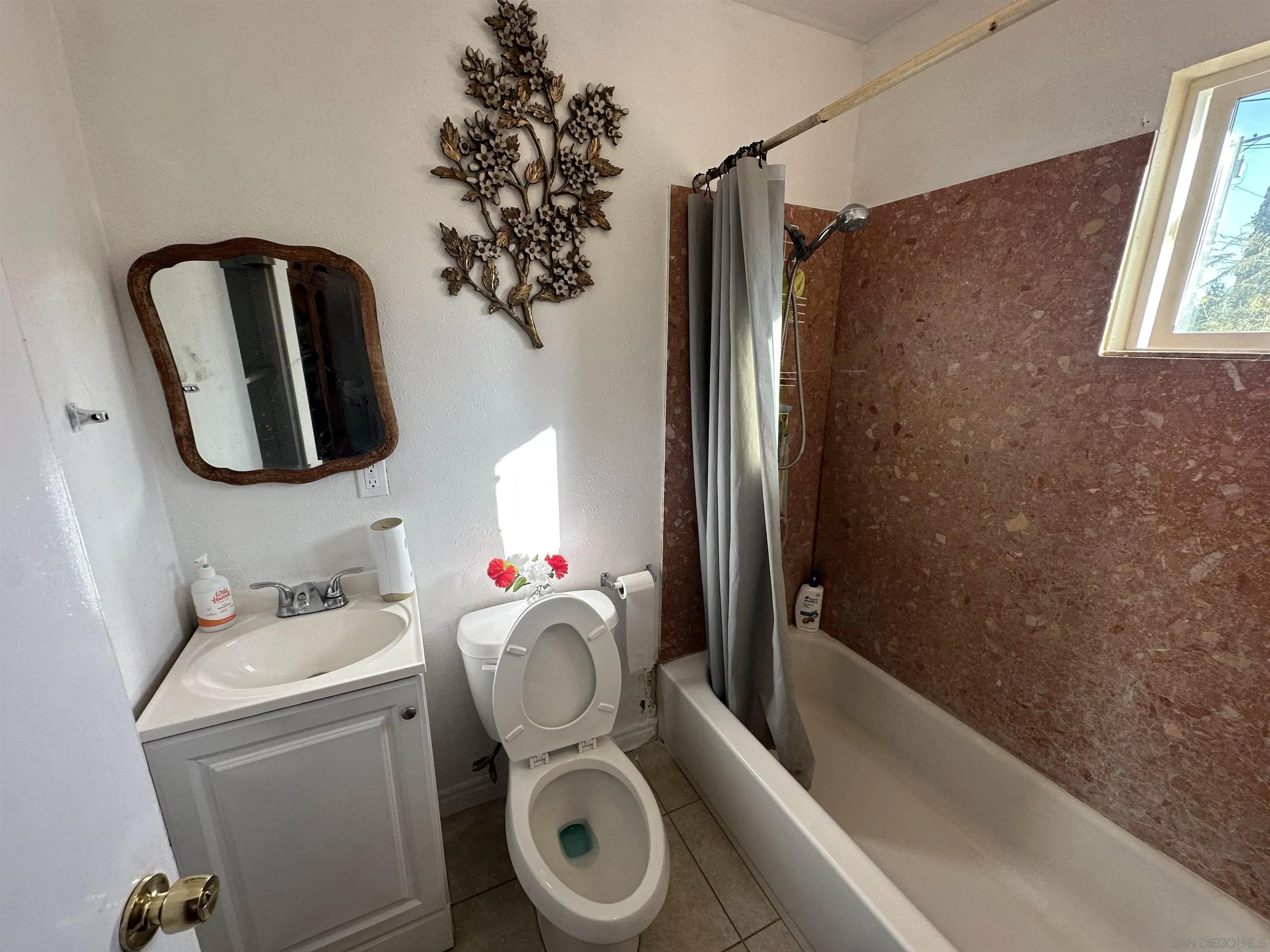 223 South Stage Coach Lane Fallbrook, CA 92028 - Photo 12 of 20 a bathroom with a toilet sink and mirror