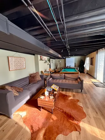 a view of a backyard of a house