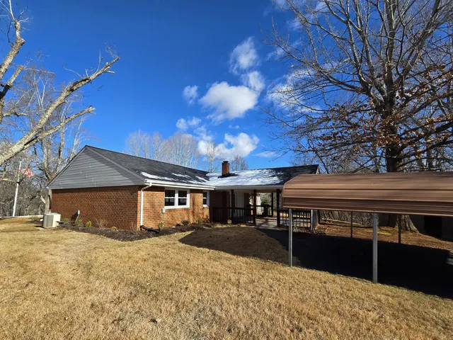 a outdoor space with lots of trees