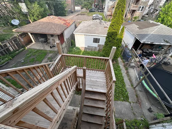 a view of a patio on the roof deck