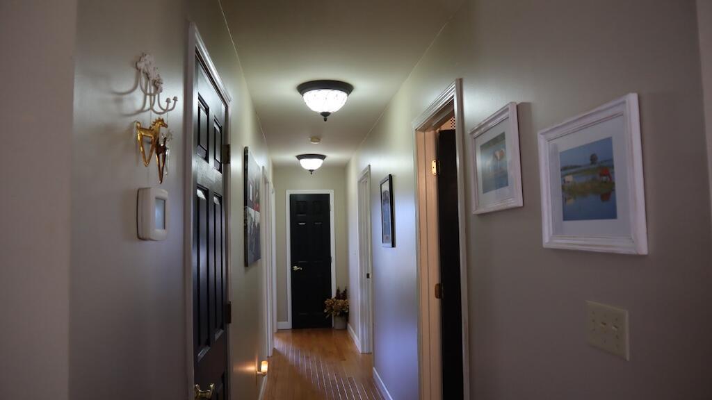 1247 Cannady School Road Southeast Floyd, VA 24091 - Photo 27 of 54 a view of hallway with chandelier and wooden floor
