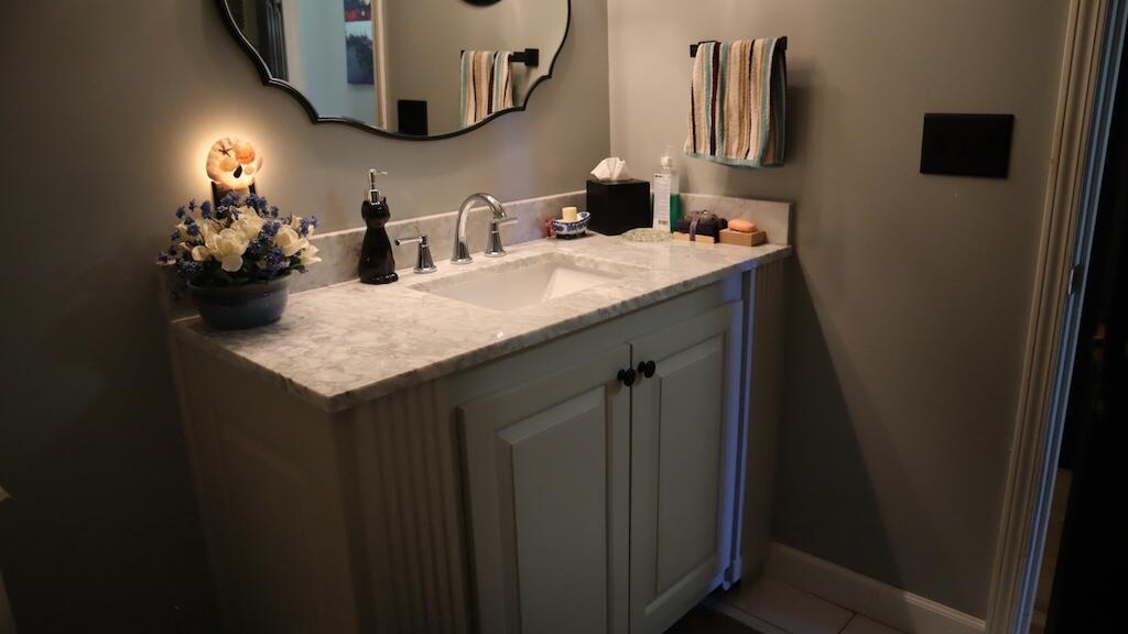 1247 Cannady School Road Southeast Floyd, VA 24091 - Photo 54 of 54 a bathroom with a sink vanity and a mirror