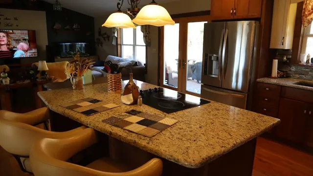 a dining table with chairs and a table