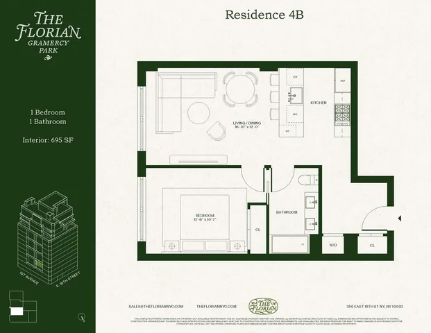 $1,425,000 | 350 East 18th Street, Unit 4B | Gramercy