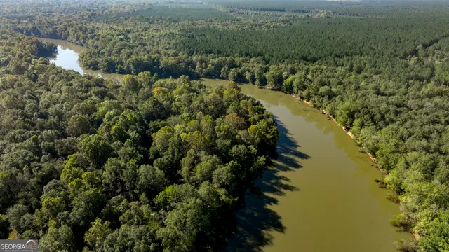 a view of a lake with a city