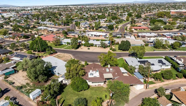 a view of a house with a yard and large tree