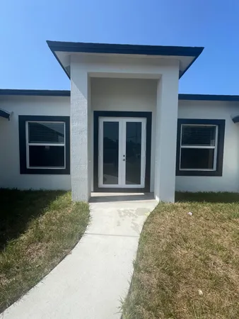 a front view of a house