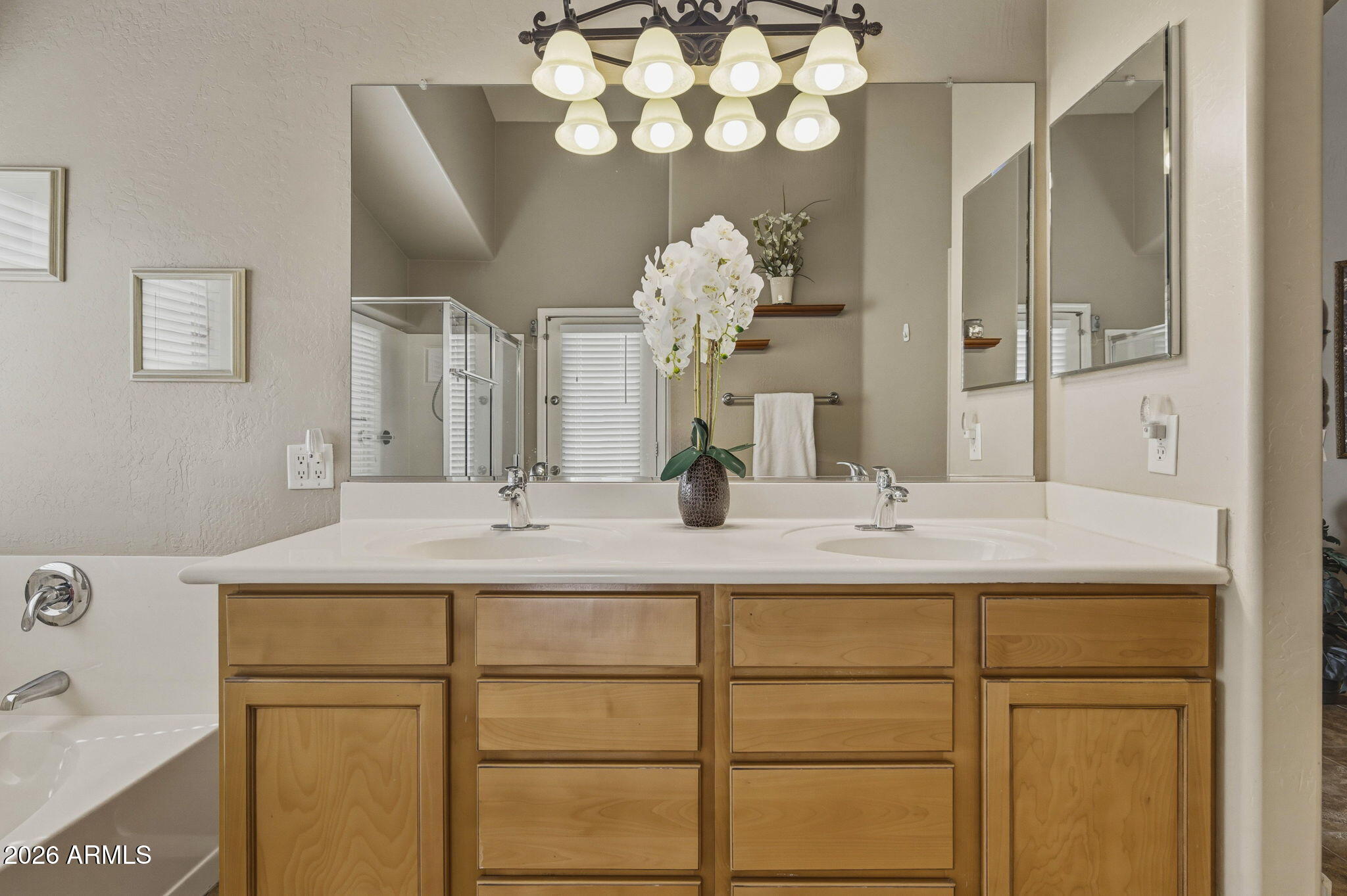 11 West Cooper Canyon Road San Tan Valley, AZ 85143 - Photo 17 of 31 a bathroom with a sink and a mirror