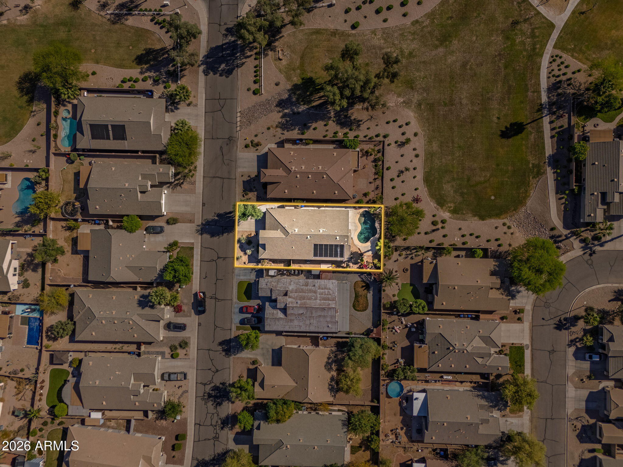 11 West Cooper Canyon Road San Tan Valley, AZ 85143 - Photo 30 of 31 an aerial view of residential houses with outdoor space