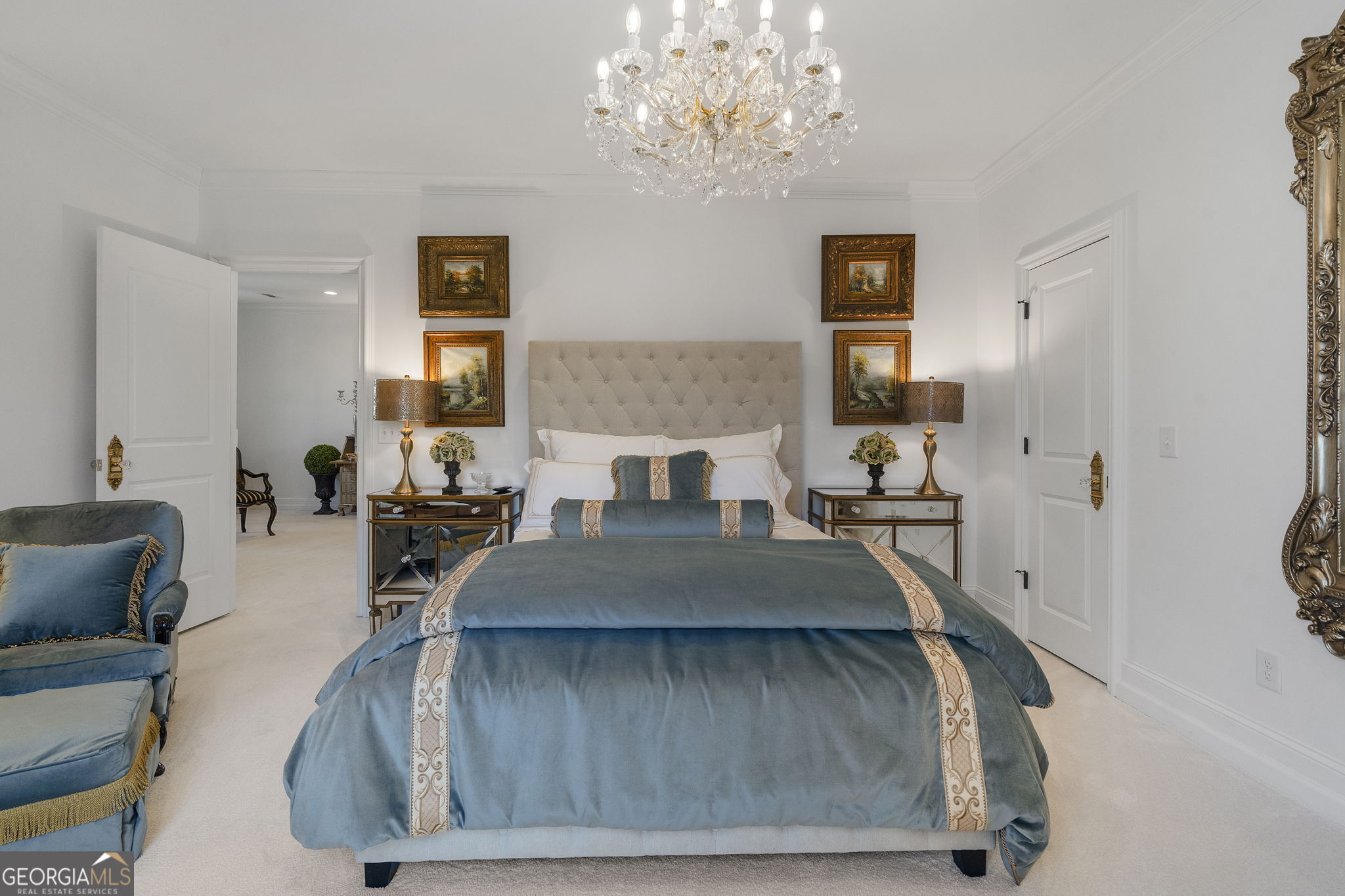9 Belle Meade Drive Rome, GA 30165 - Photo 35 of 78 a living room with furniture a chandelier and a dining table