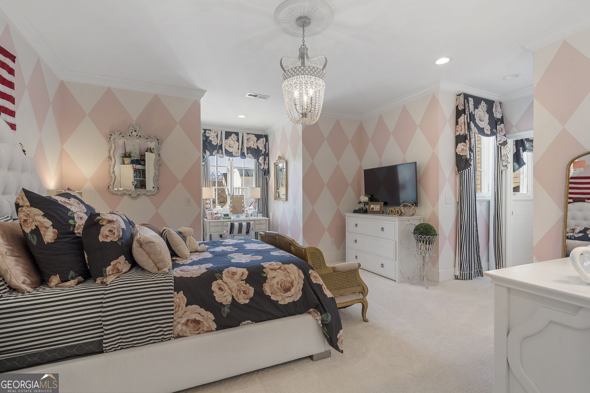 9 Belle Meade Drive Rome, GA 30165 - Photo 41 of 78 a bedroom with a bed and a flat screen tv