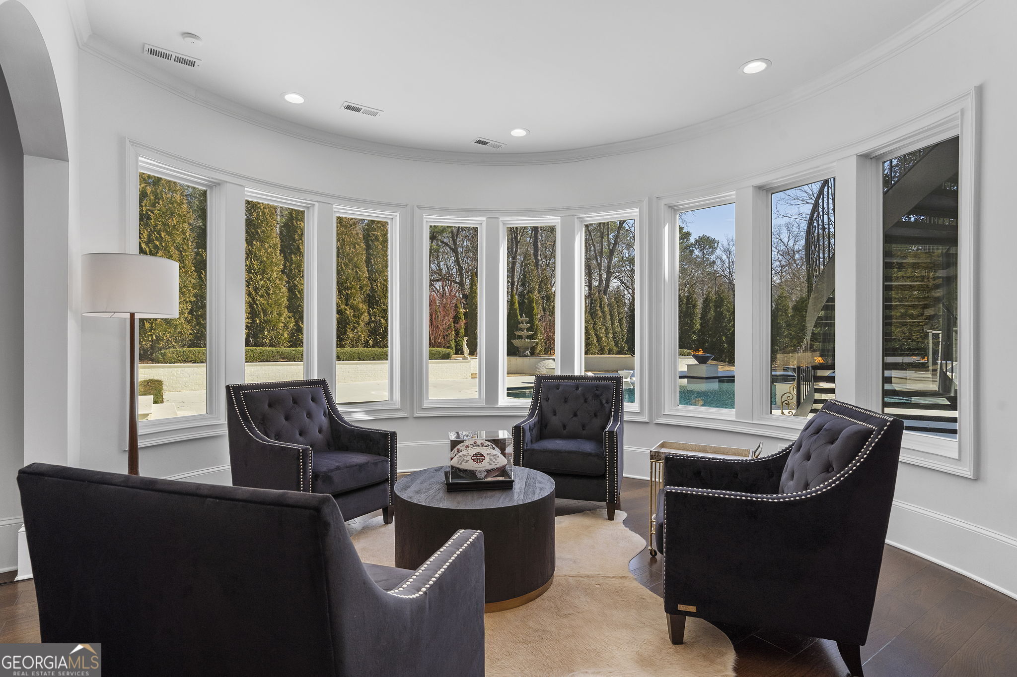 9 Belle Meade Drive Rome, GA 30165 - Photo 46 of 78 a living room with furniture and floor to ceiling windows
