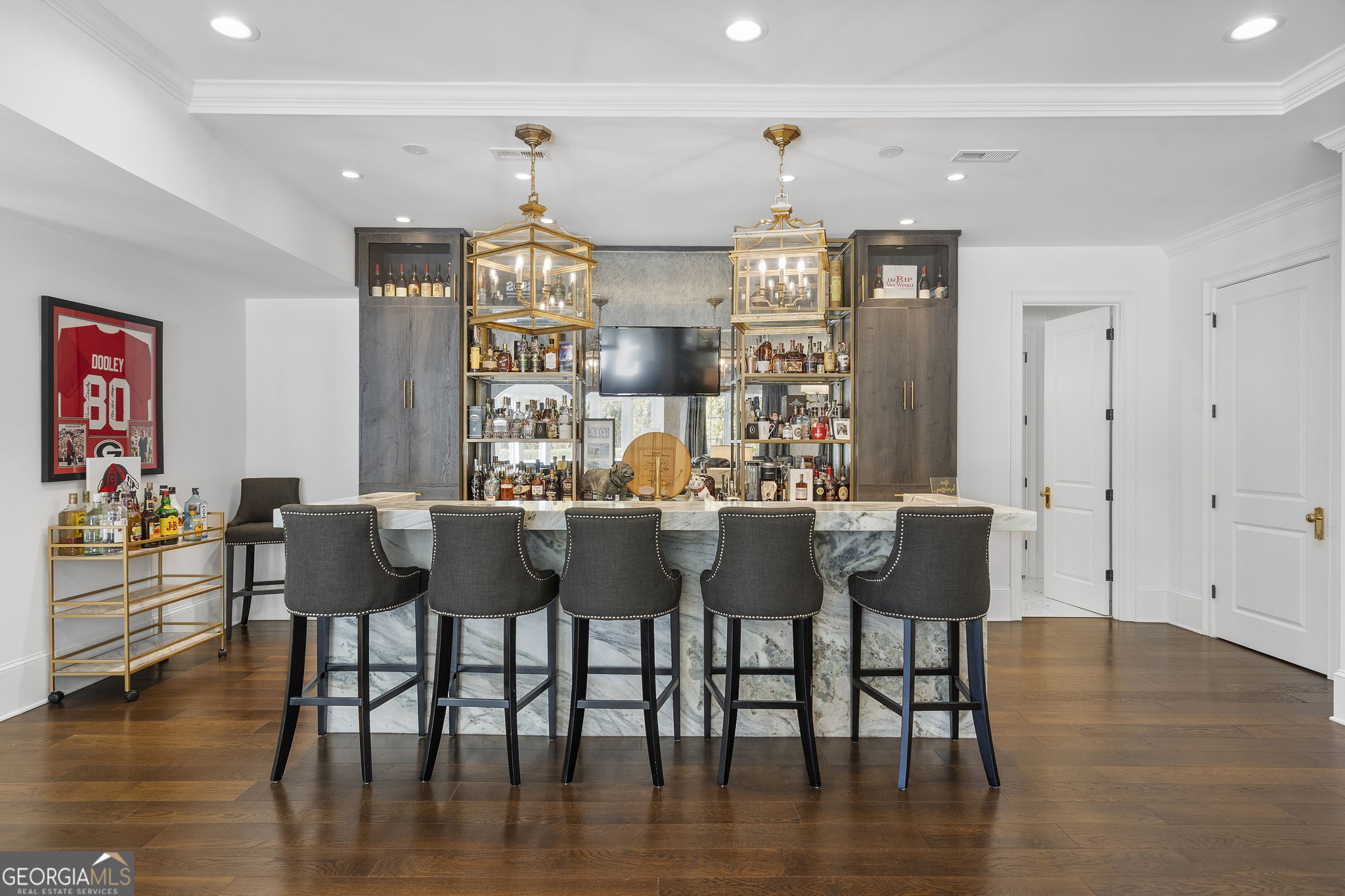 9 Belle Meade Drive Rome, GA 30165 - Photo 52 of 78 a view of a dining room and livingroom with furniture wooden floor a chandelier