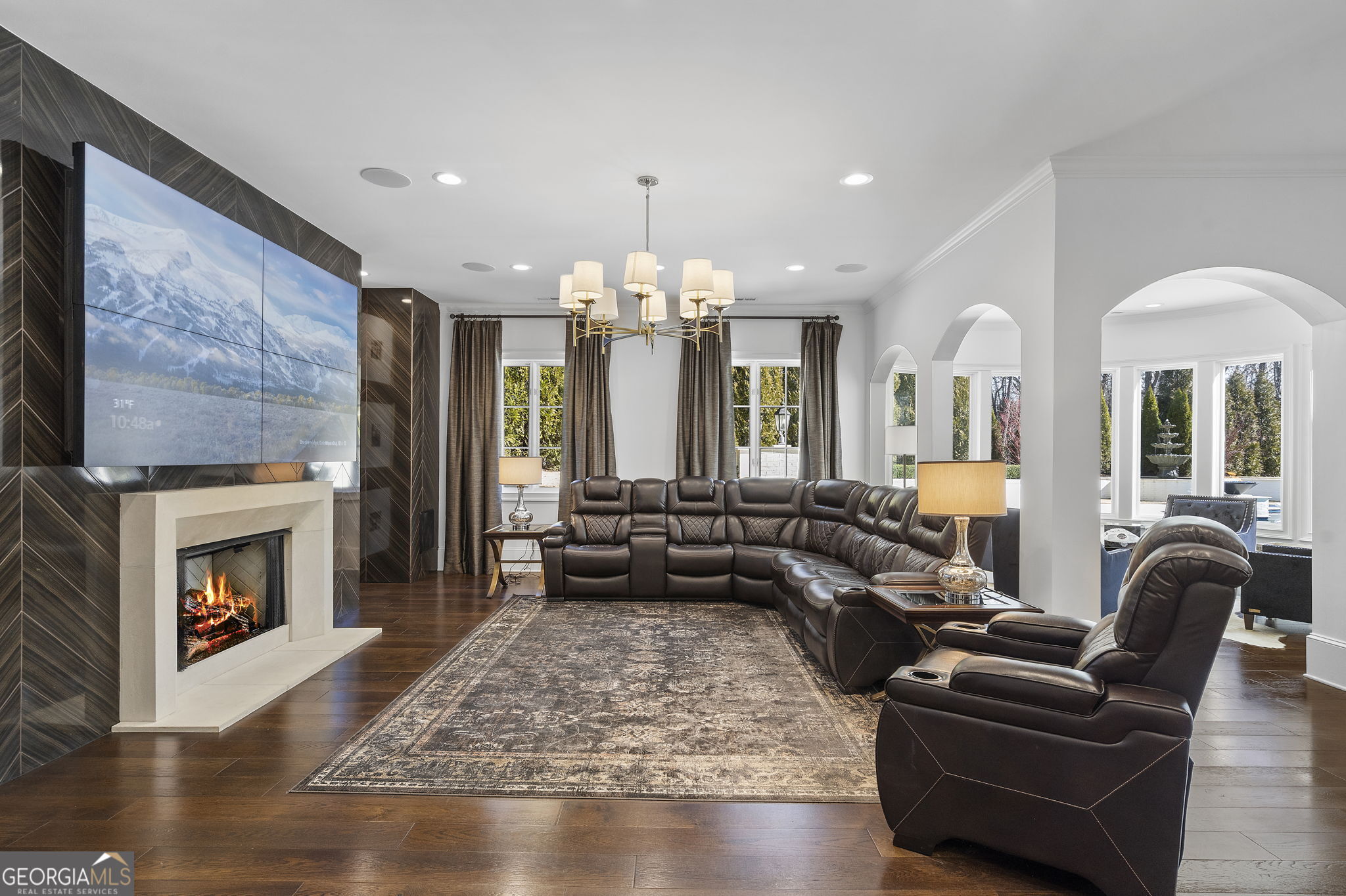 9 Belle Meade Drive Rome, GA 30165 - Photo 54 of 78 a living room with furniture fireplace and flat screen tv