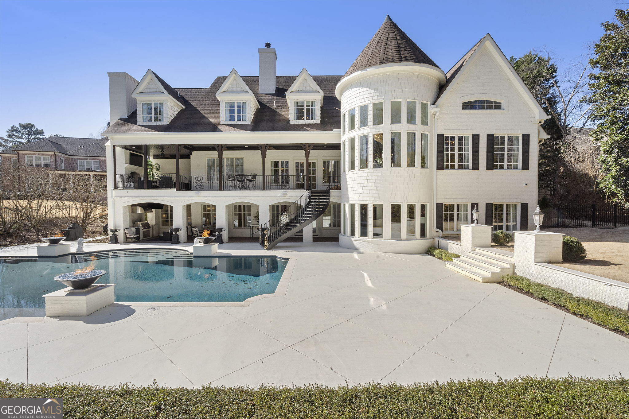 9 Belle Meade Drive Rome, GA 30165 - Photo 61 of 78 a front view of a house with a garden and sitting area