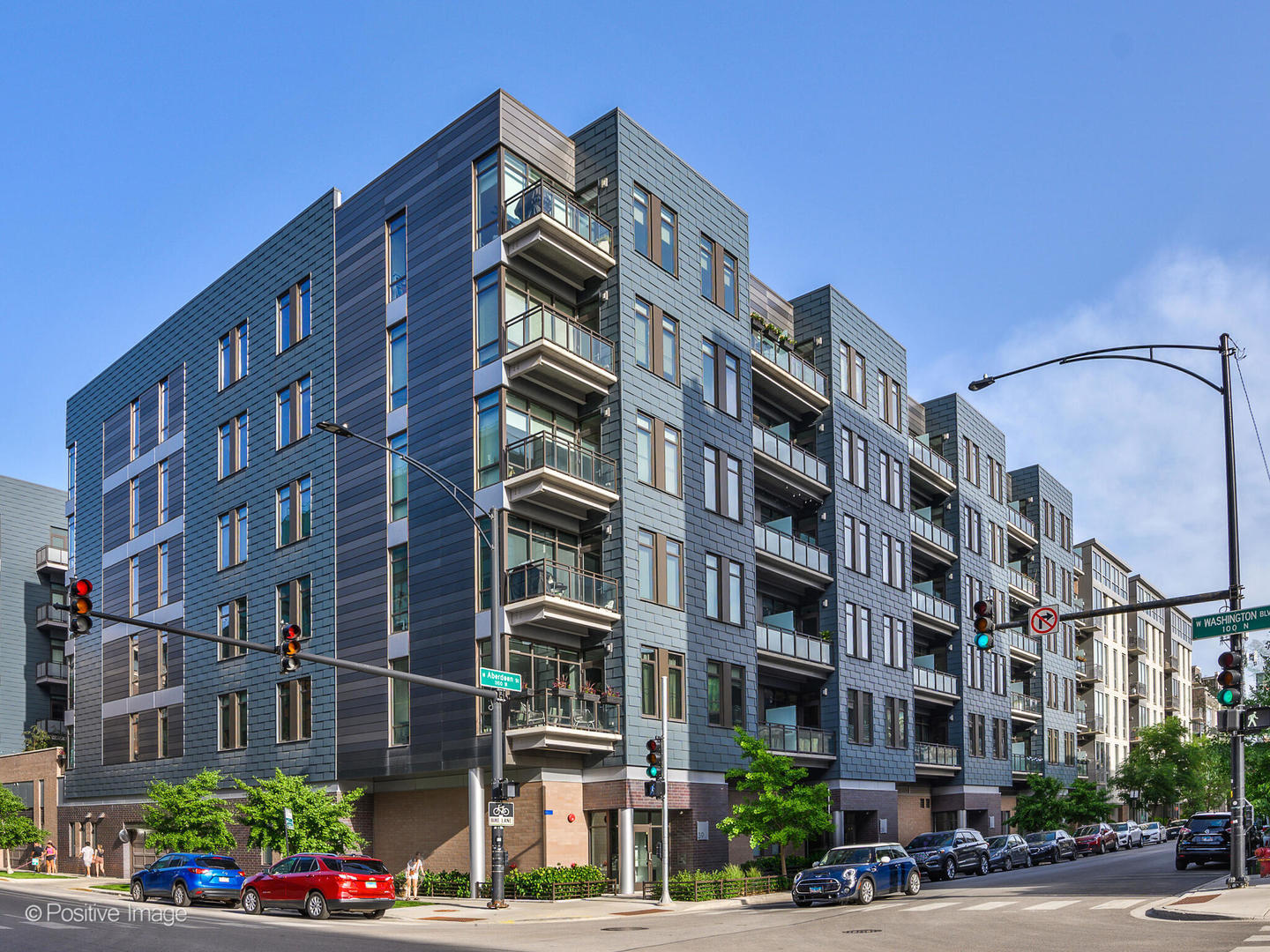 a front view of a building