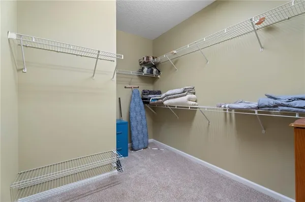 a view of a room with storage