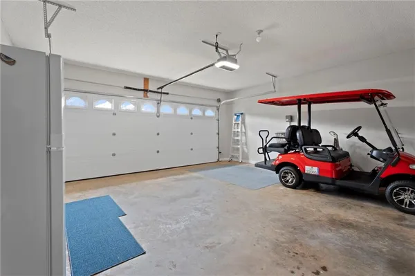 a view of car parked in garage