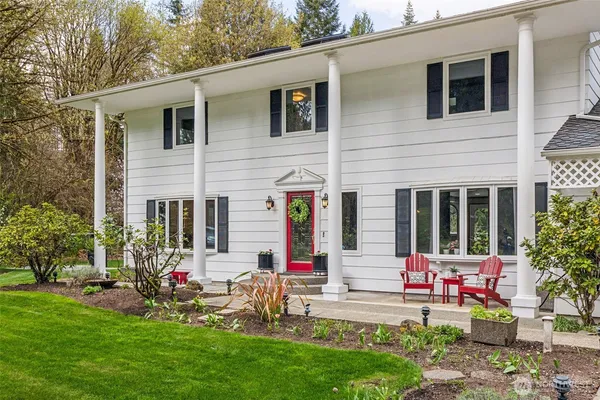 a view of a house with patio