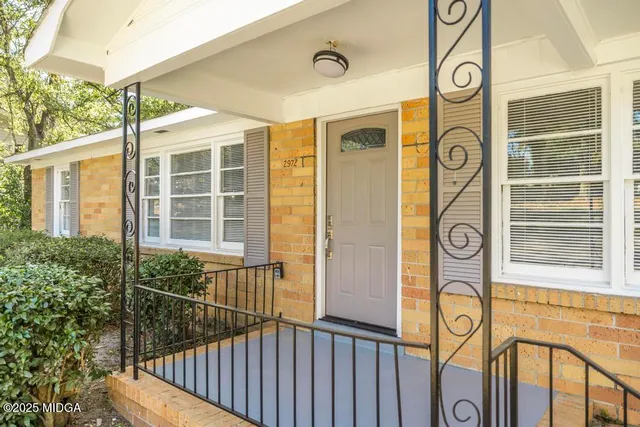a view of a door and a front door