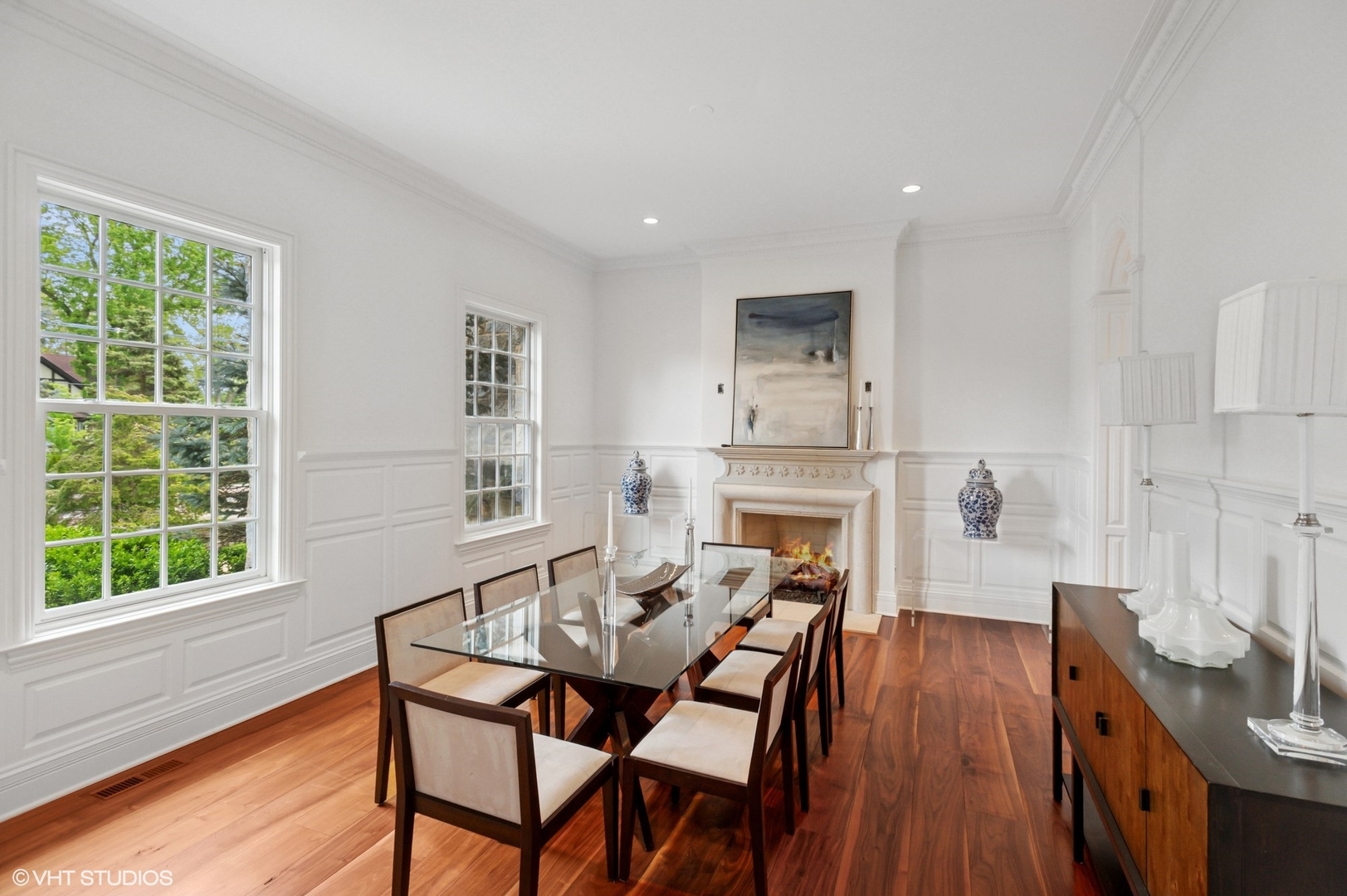 78 Wagner Road Northfield, IL 60093 - Photo 20 of 66 a view of a dining room with furniture window and wooden floor