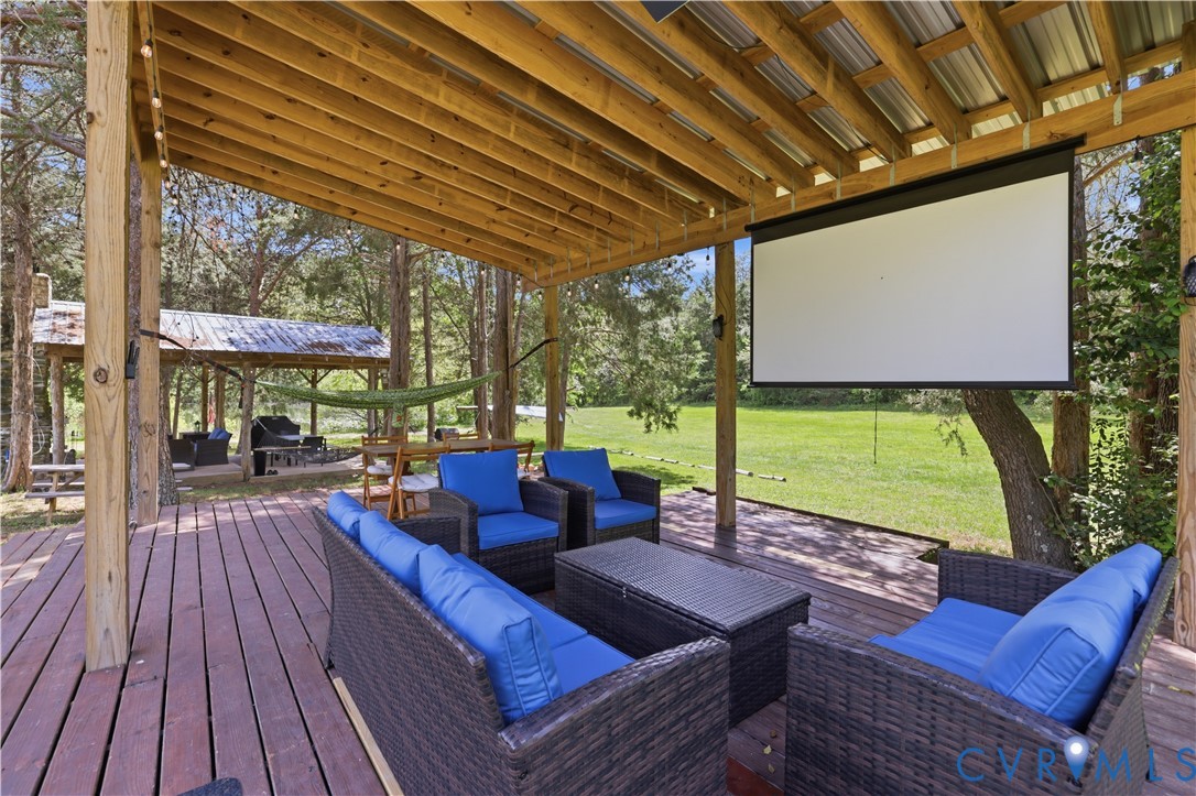 3270 Rigsby Hollow Road Sandy Hook, VA 23153 - Photo 11 of 80 Covered Pavilion w Movie Lounge