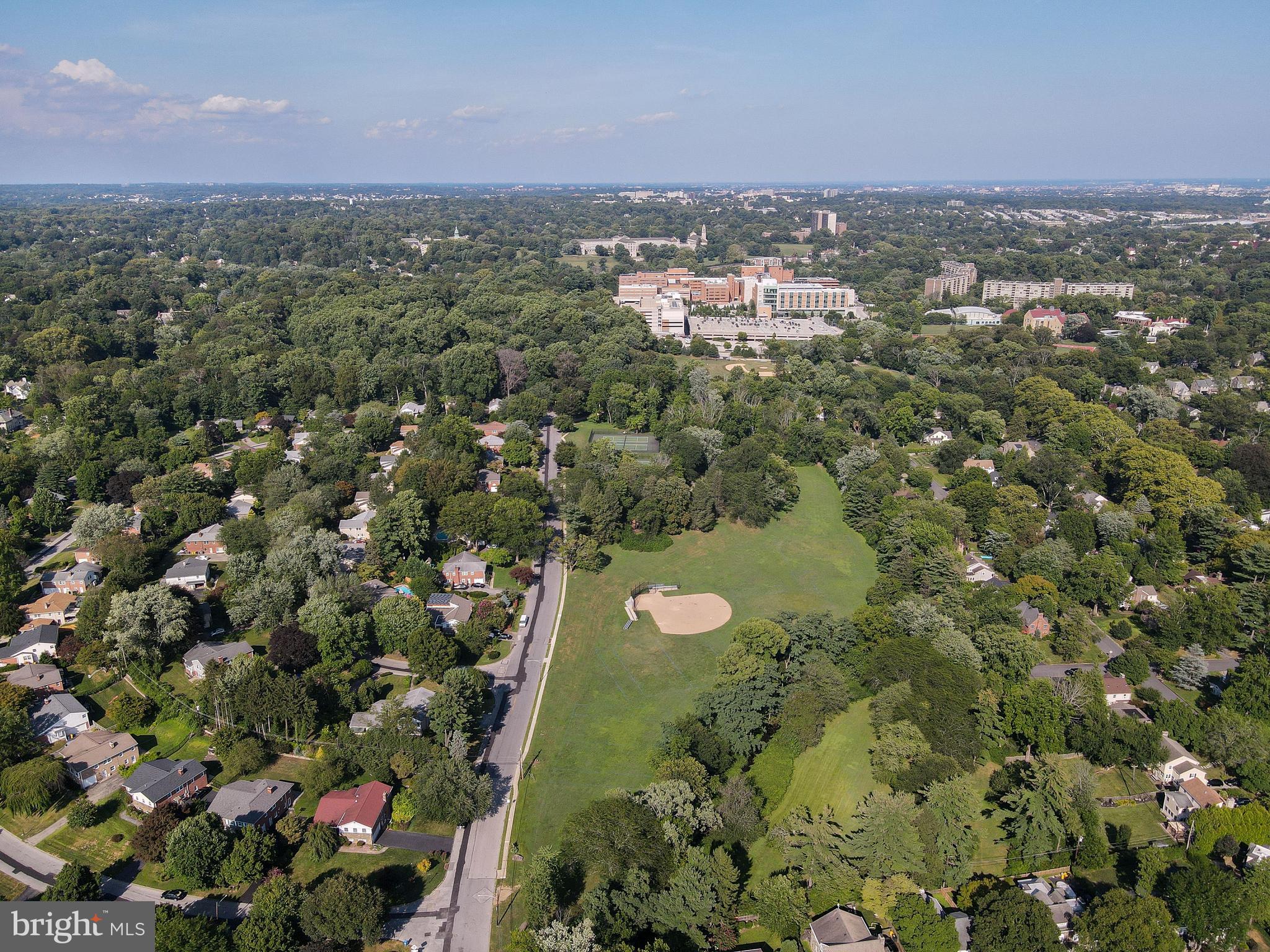 1205 Manoa Road Wynnewood, PA 19096 - Photo 44 of 44 Aerial view of park and neighborhood